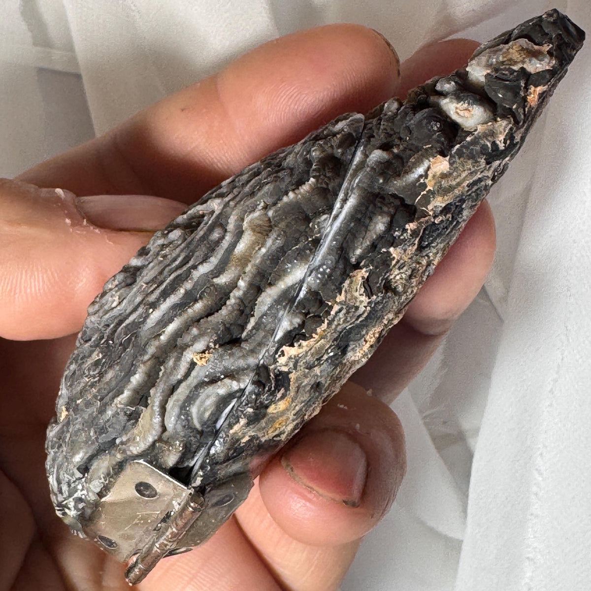 [shopname] - Brazilian Geode Ring Box with Sparkling Druzy Crystal Interior — Natural Agate Proposal Box, rock decor
