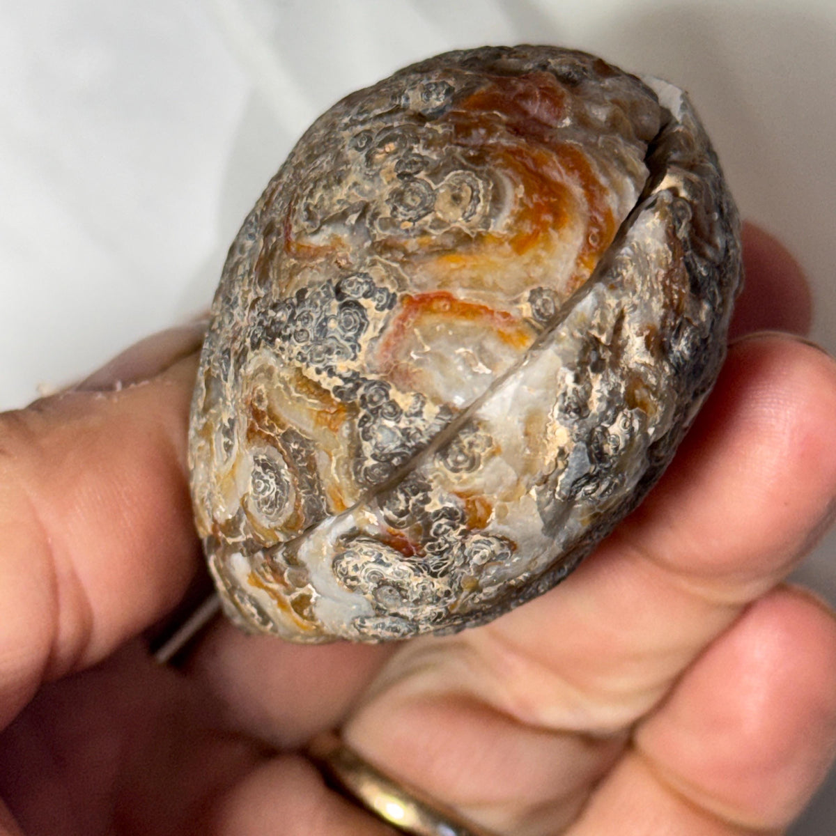 [shopname] - One-of-a-Kind Druzy Geode Ring Box — Natural Brazilian Agate Proposal Keepsake, rock decor