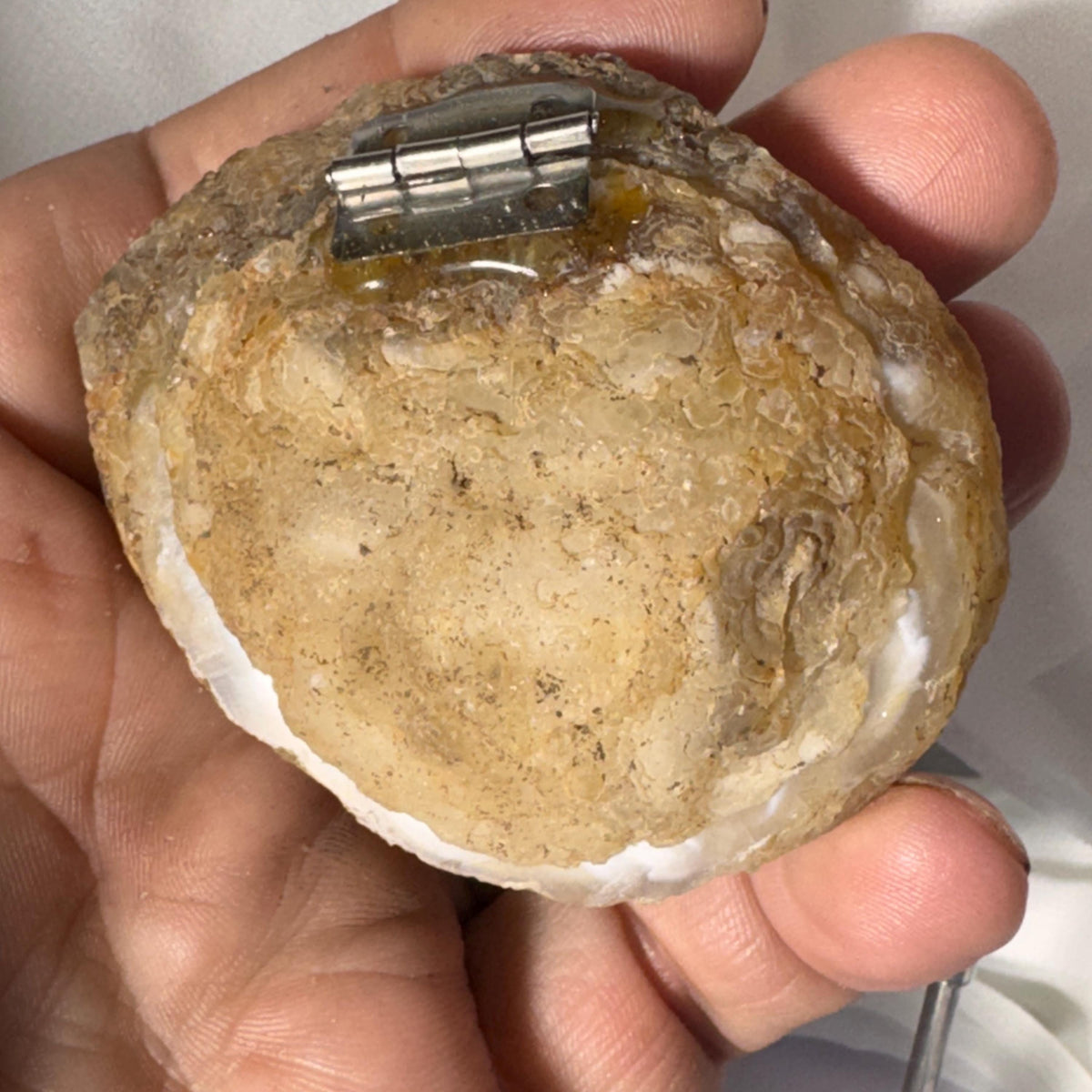 [shopname] - One-of-a-Kind Druzy Geode Ring Box — Natural Brazilian Agate Proposal Keepsake, rock decor