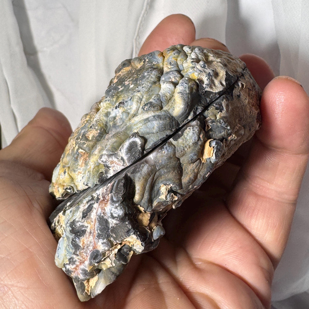 [shopname] - Brazilian Geode Ring Box with Sparkling Druzy Crystal Interior — Natural Agate Proposal Box, rock decor