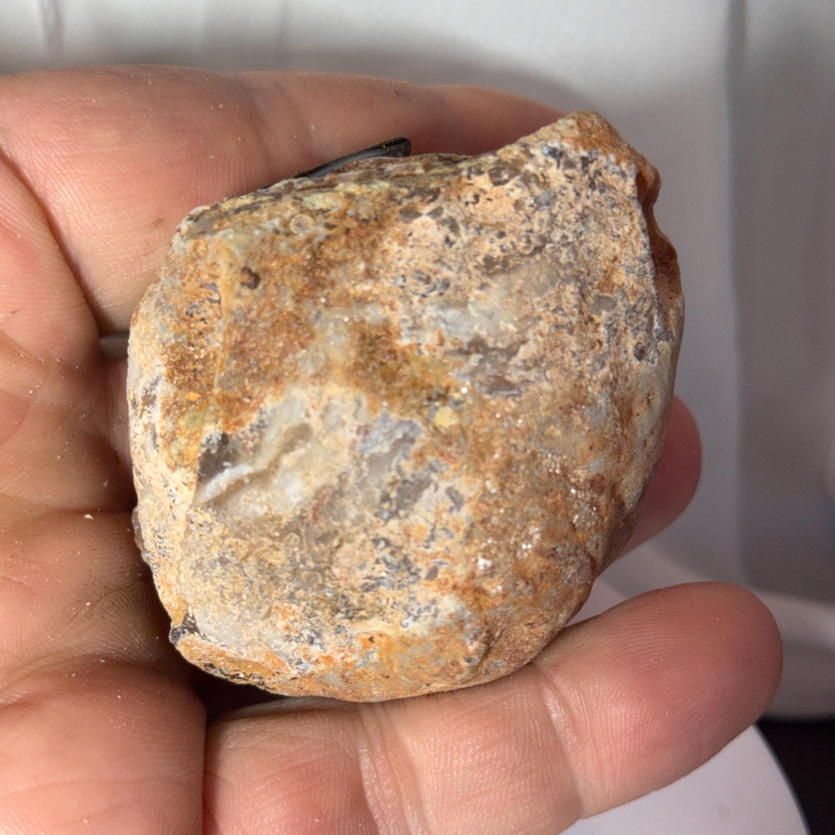 [shopname] - One-of-a-Kind Druzy Geode Ring Box — Natural Brazilian Agate Proposal Keepsake, rock decor
