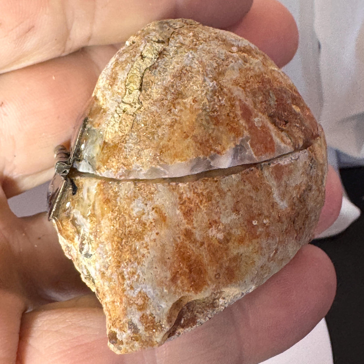 [shopname] - One-of-a-Kind Druzy Geode Ring Box — Natural Brazilian Agate Proposal Keepsake, rock decor