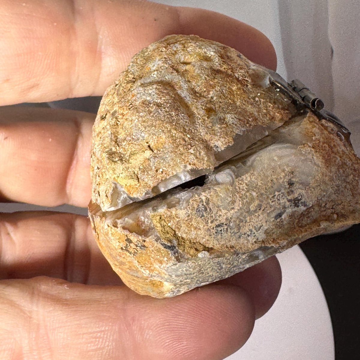 [shopname] - One-of-a-Kind Druzy Geode Ring Box — Natural Brazilian Agate Proposal Keepsake, rock decor