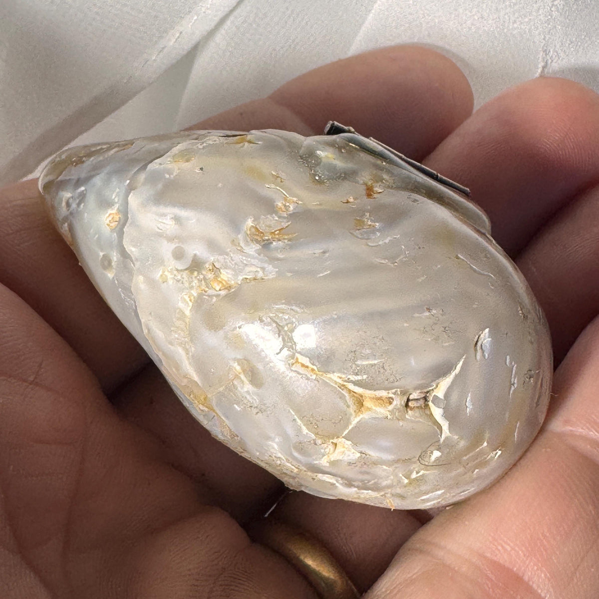 [shopname] - Natural Geode Trinket Box — Small Hinged Stone Box for Earrings & Jewelry, rock decor