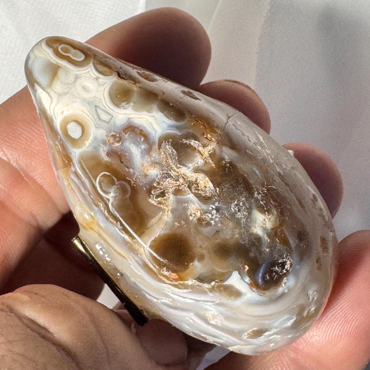 [shopname] - Natural Geode Trinket Box — Small Hinged Stone Box for Earrings & Jewelry, rock decor