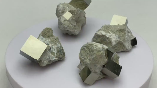 Small Navajún Pyrite Crystal in Matrix