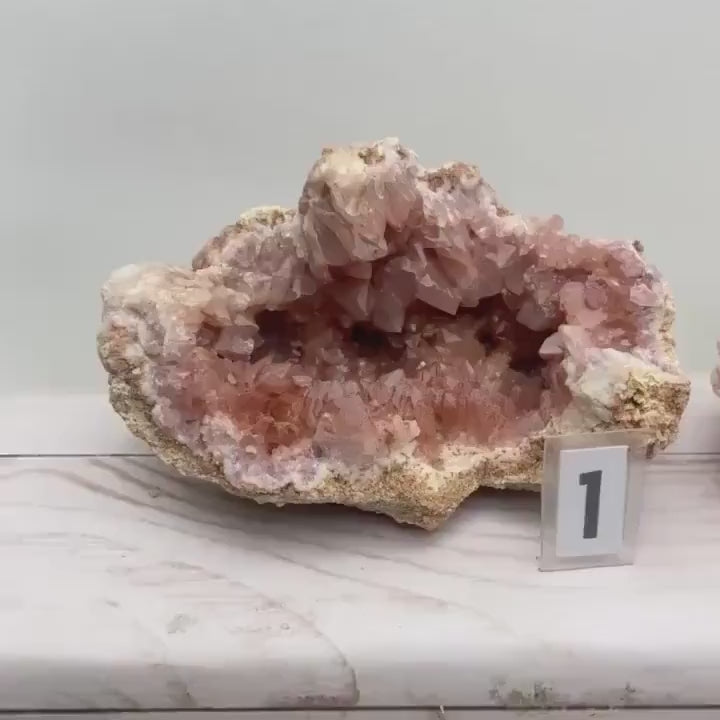 Rare, large pink amethyst  geode