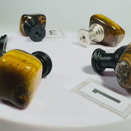 Tiger's Eye Gemstone Cabinet Knobs