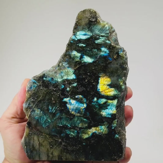 Iridescent Labradorite Crystal End Cut