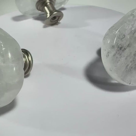 Polished Clear Quartz Cabinet Knob