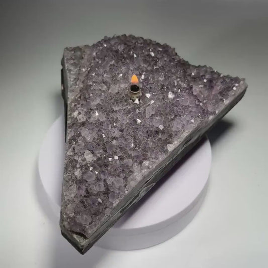 Rock Candle, Amethyst geode