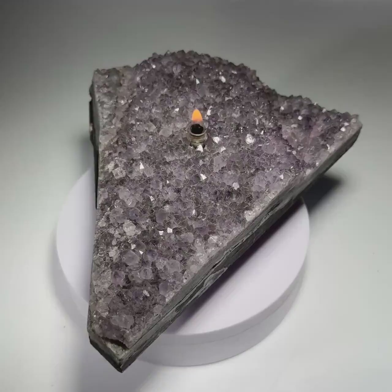 Rock Candle, Amethyst geode