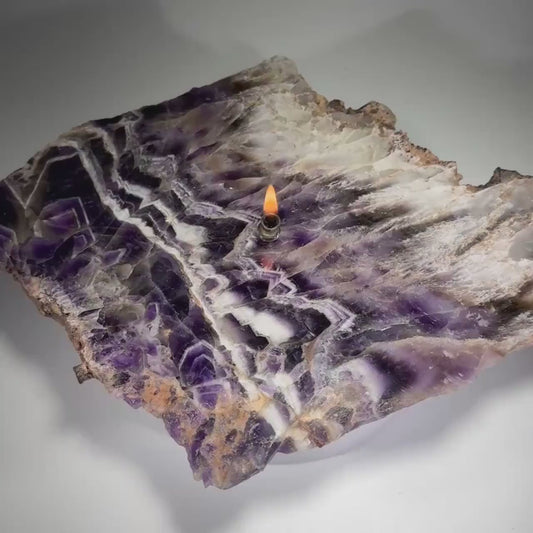 Amethyst Geode Slab Rock Candle