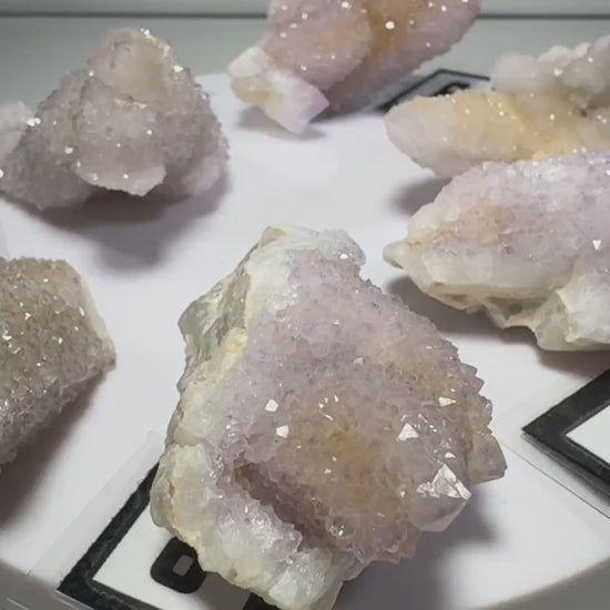 Spirit quartz cluster with amethyst