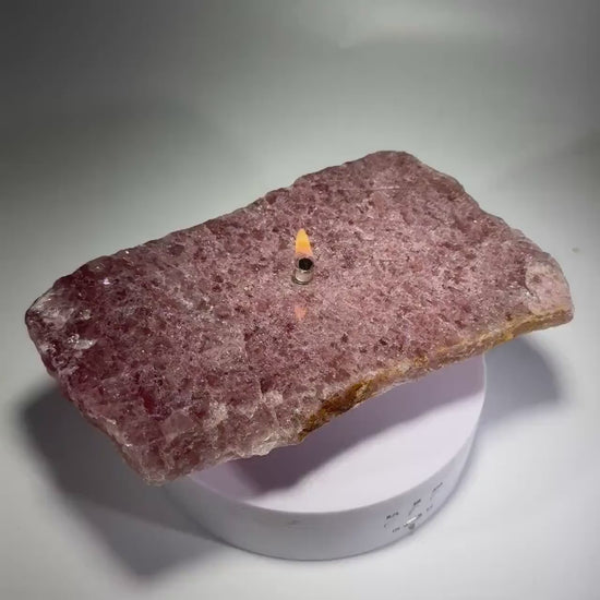 Red Aventurine Rock Candle