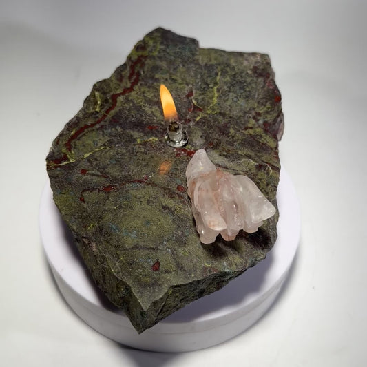 Dragon’s Blood Stone Rock Candle