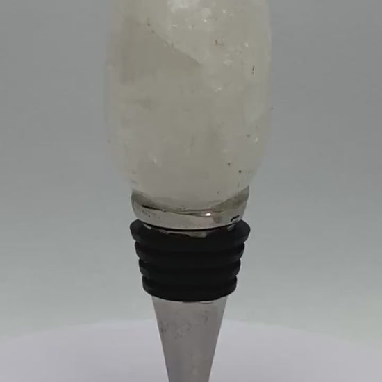 Tumbled Quartz Wine Bottle Stopper