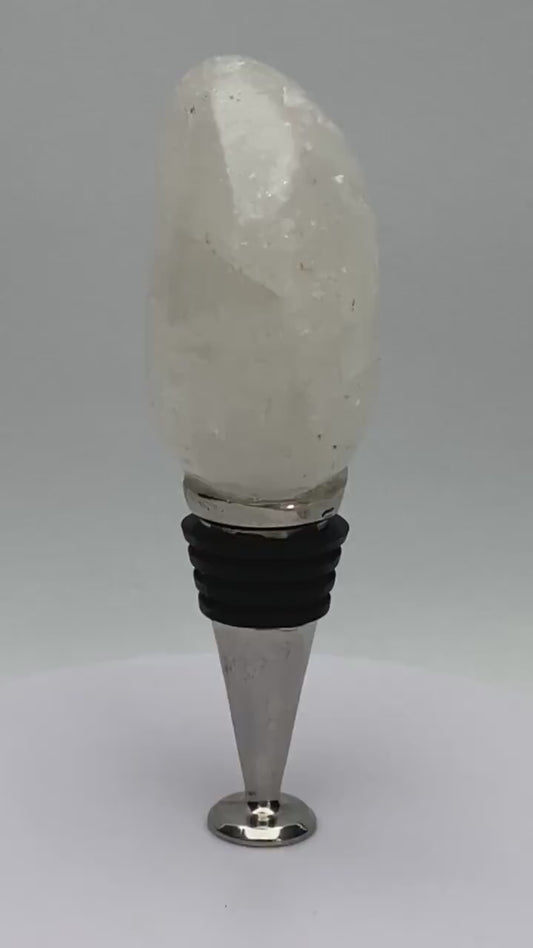 Tumbled Quartz Wine Bottle Stopper