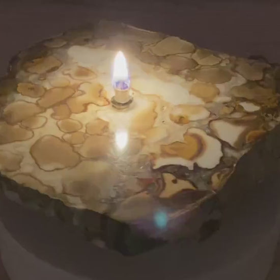 Spotted Agate Oil Candle Gift Box
