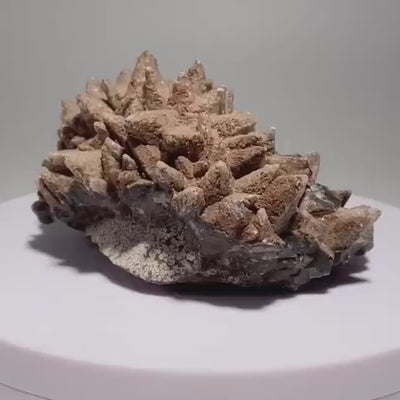 Dogstooth calcite business card holder