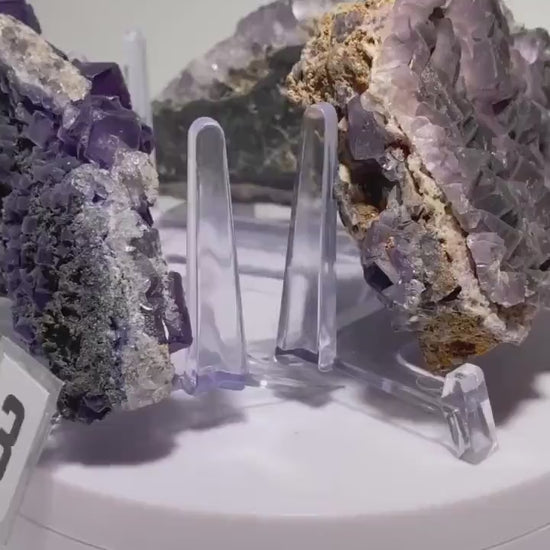 Raw Purple Fluorite Specimen: Natural Cube Crystals