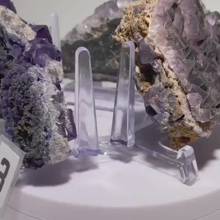 Raw Purple Fluorite Specimen: Natural Cube Crystals