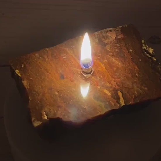 Red Jasper Rock Candle Gift Box