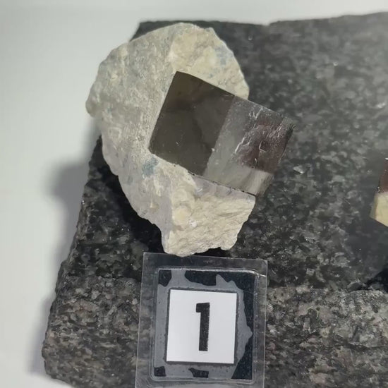 Medium Navajun Spain Pyrite Cube in Matrix