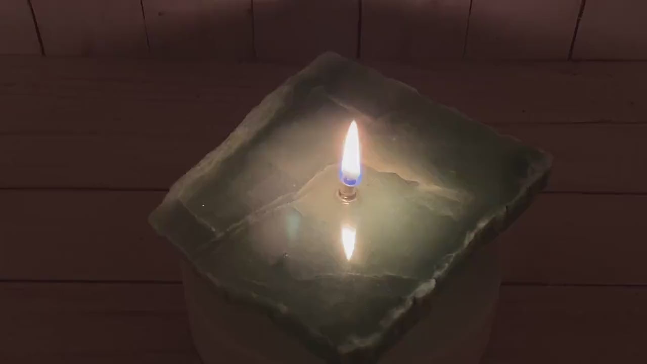 Green Quartz Rock Candle Gift Box