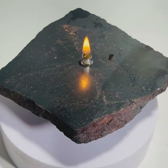 Hematite Rock Oil Lamp Gift Box