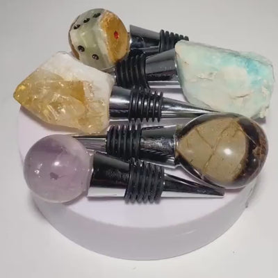 Gemstone wine stopper