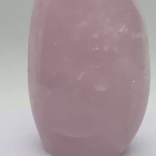 Rose quartz crystal freeform