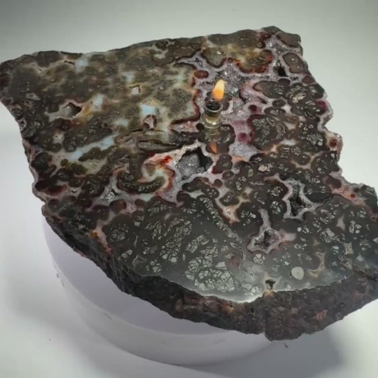 Rock Candle - Marcasite Agate