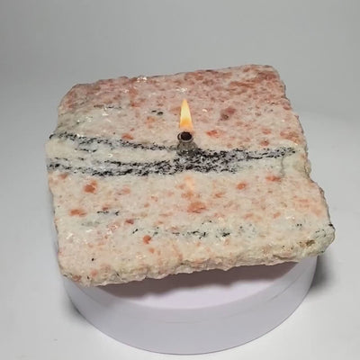 Sunstone rock candle