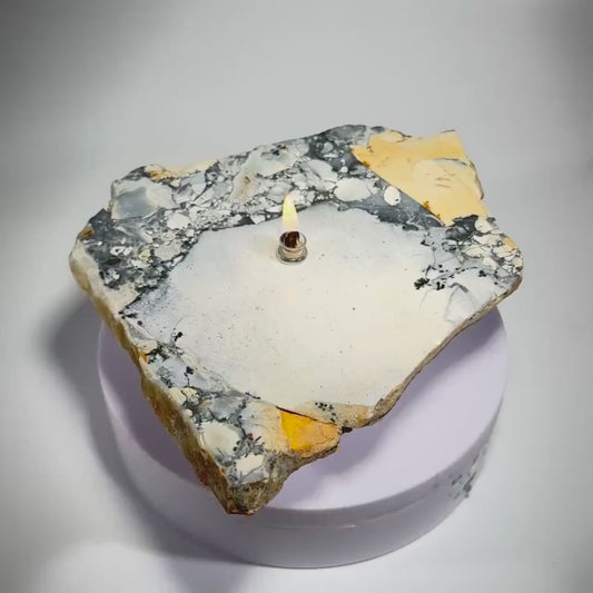 Maligano Jasper Rock Candle