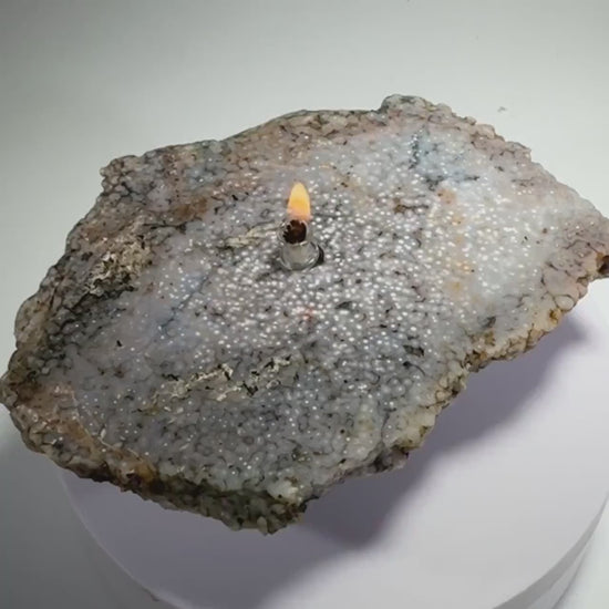 Rock Candle - grape agate slab