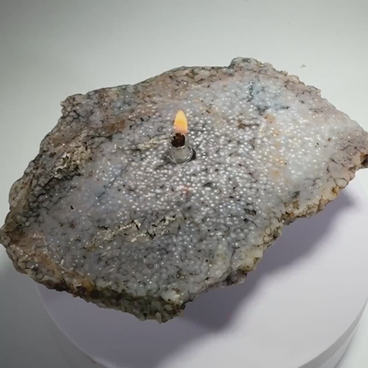 Rock Candle - grape agate slab