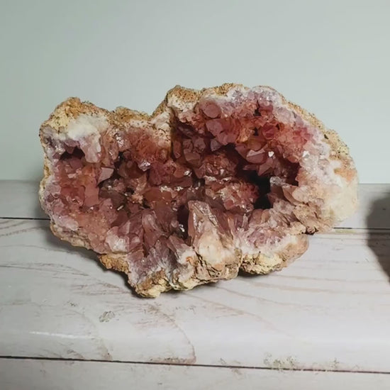 Rare, large pink amethyst  geode