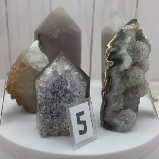 Small Druzy Agate Tower YOU PICK