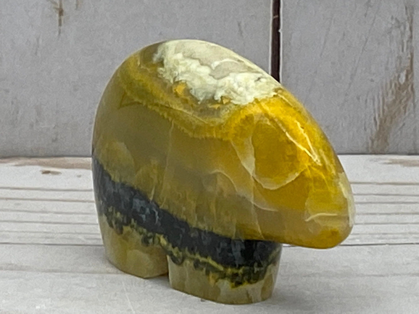 Bear-shaped bumblebee jasper - RocciaRoba