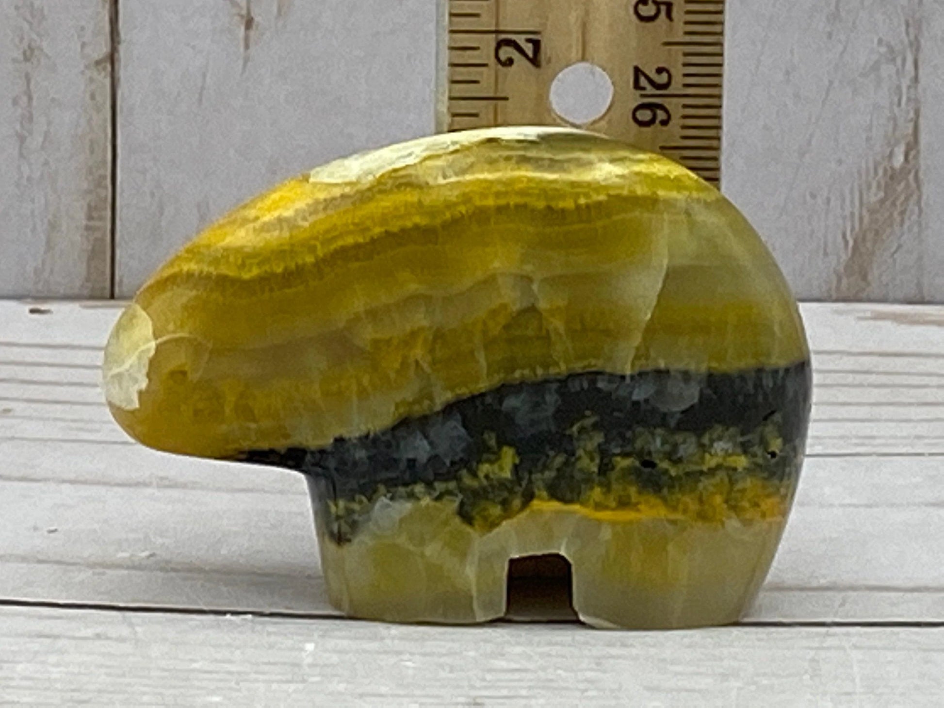Bear-shaped bumblebee jasper - RocciaRoba