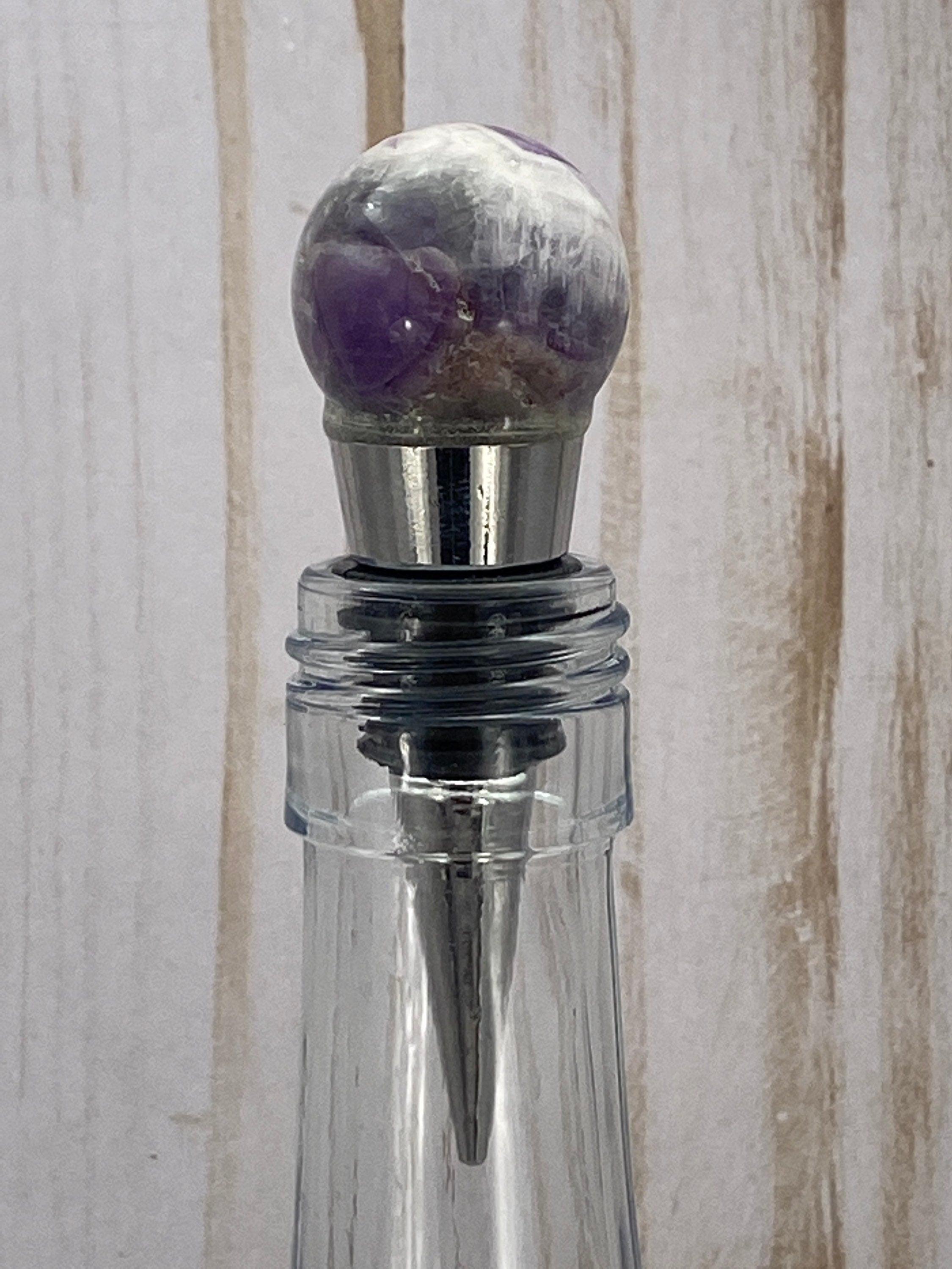 Bottle stopper - gemstone sphere specimens - RocciaRoba