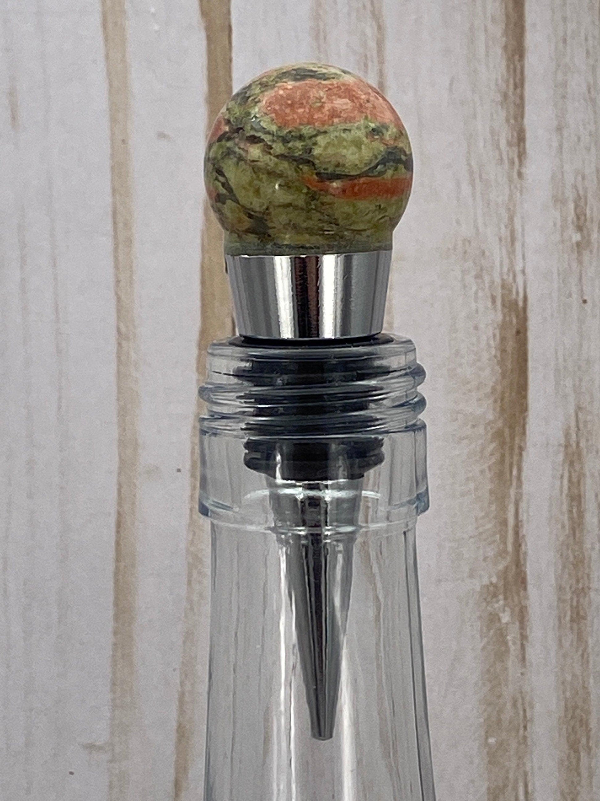 Bottle stopper - gemstone sphere specimens - RocciaRoba