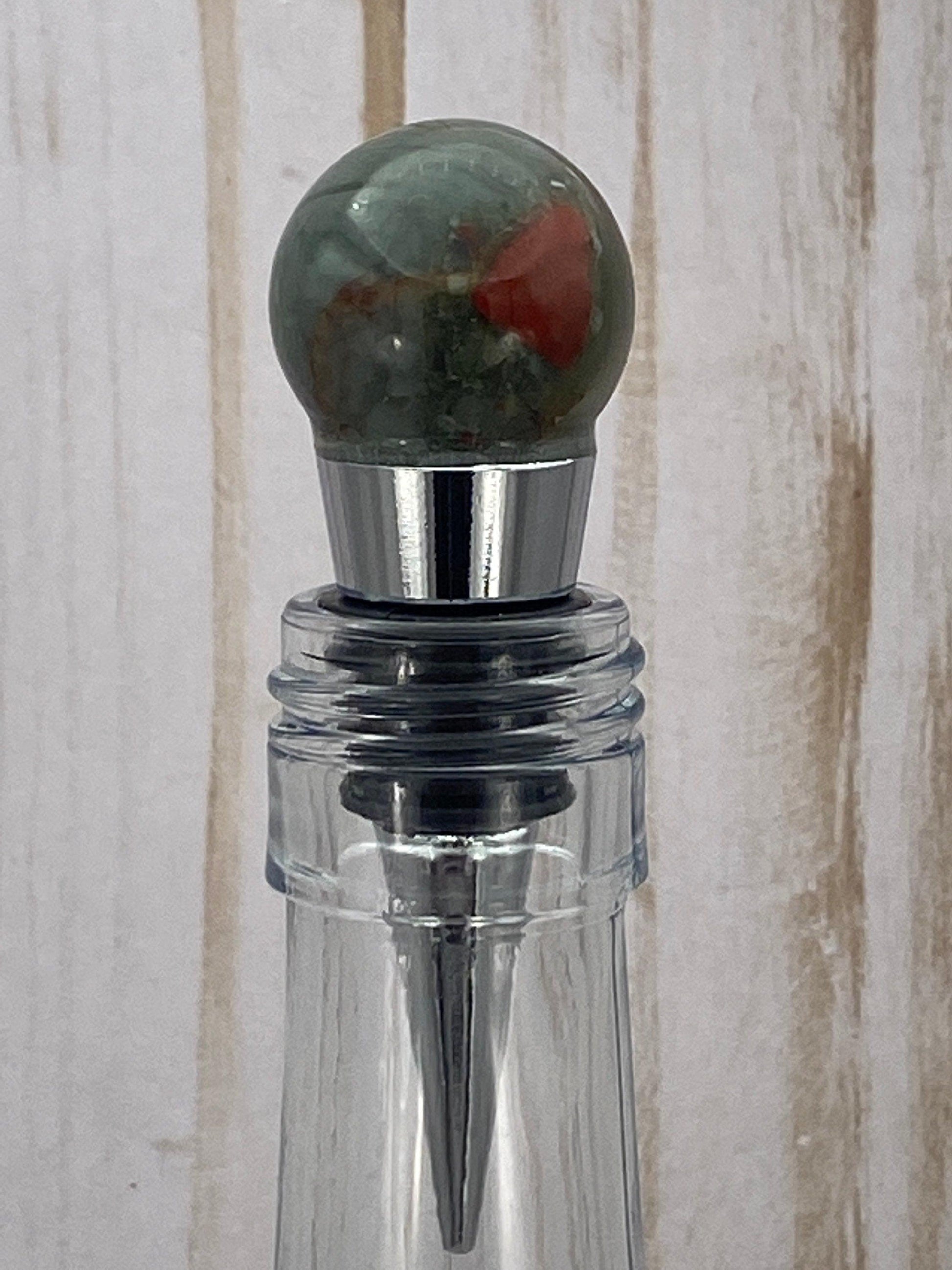 Bottle stopper - gemstone sphere specimens - RocciaRoba