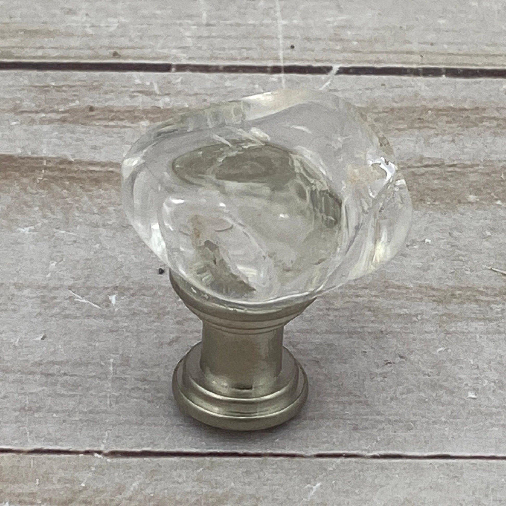 Cabinet knob - tumbled quartz - RocciaRoba