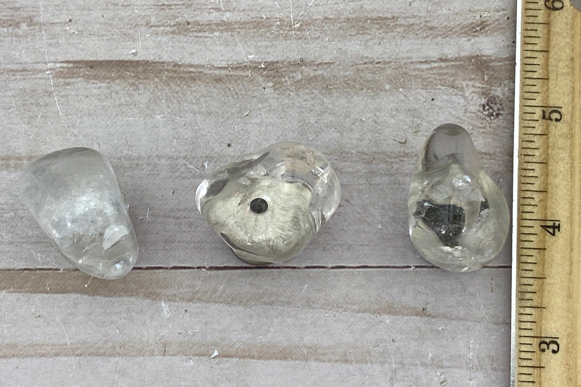 Cabinet knob - tumbled quartz - RocciaRoba