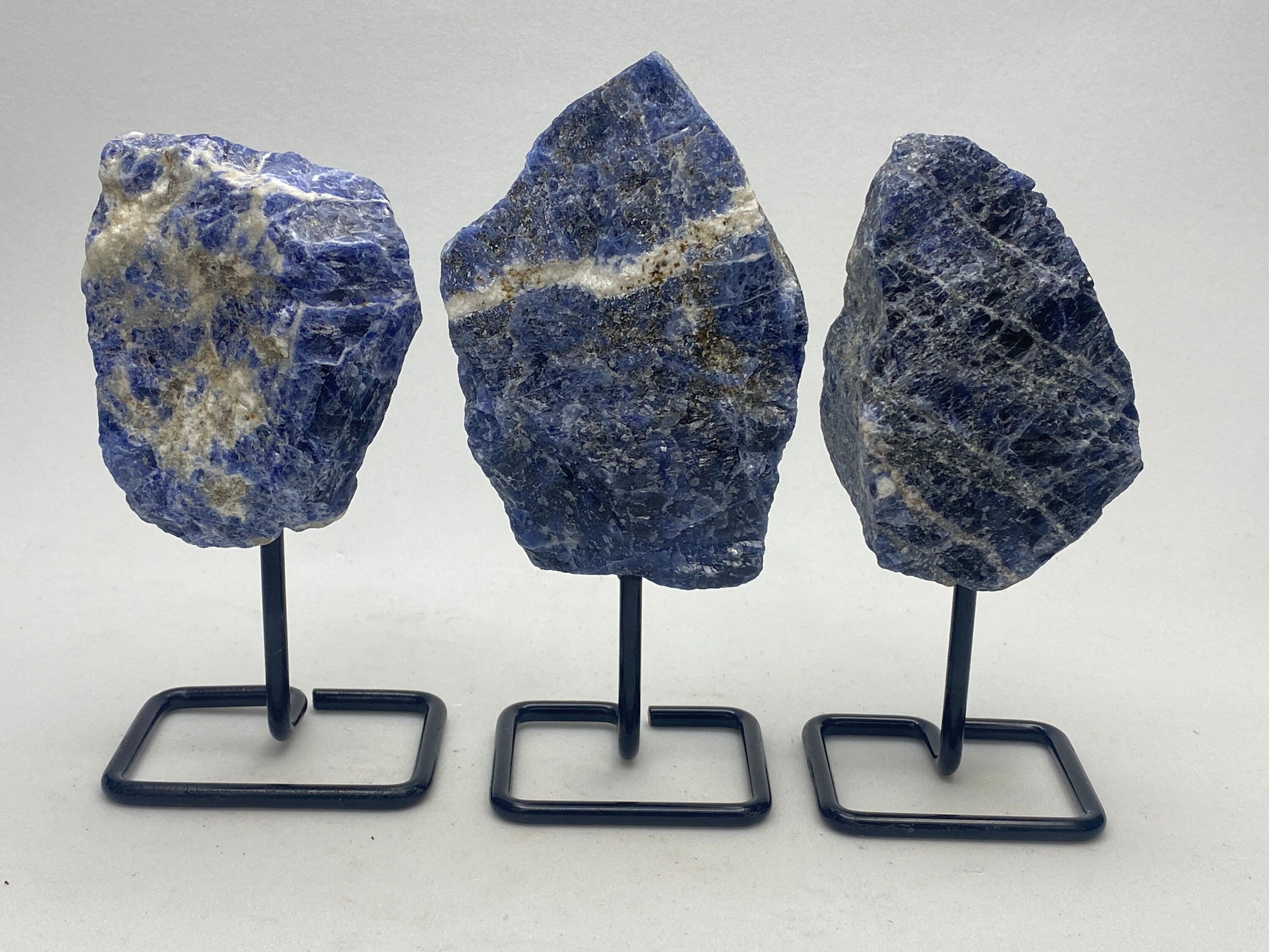 Sodalite Crystal on a metal stand