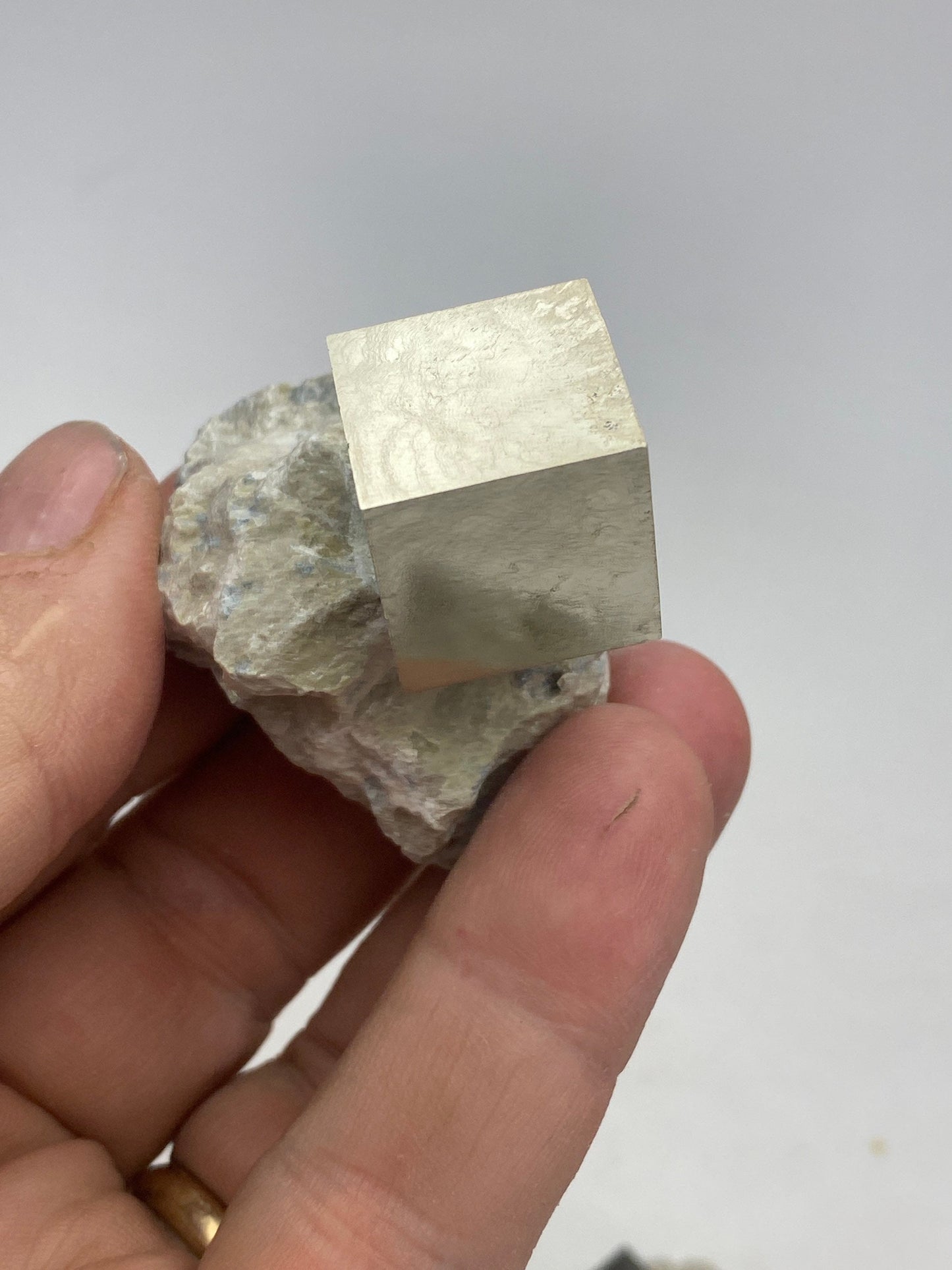 Medium Pyrite cube crystals from Navajun Spain