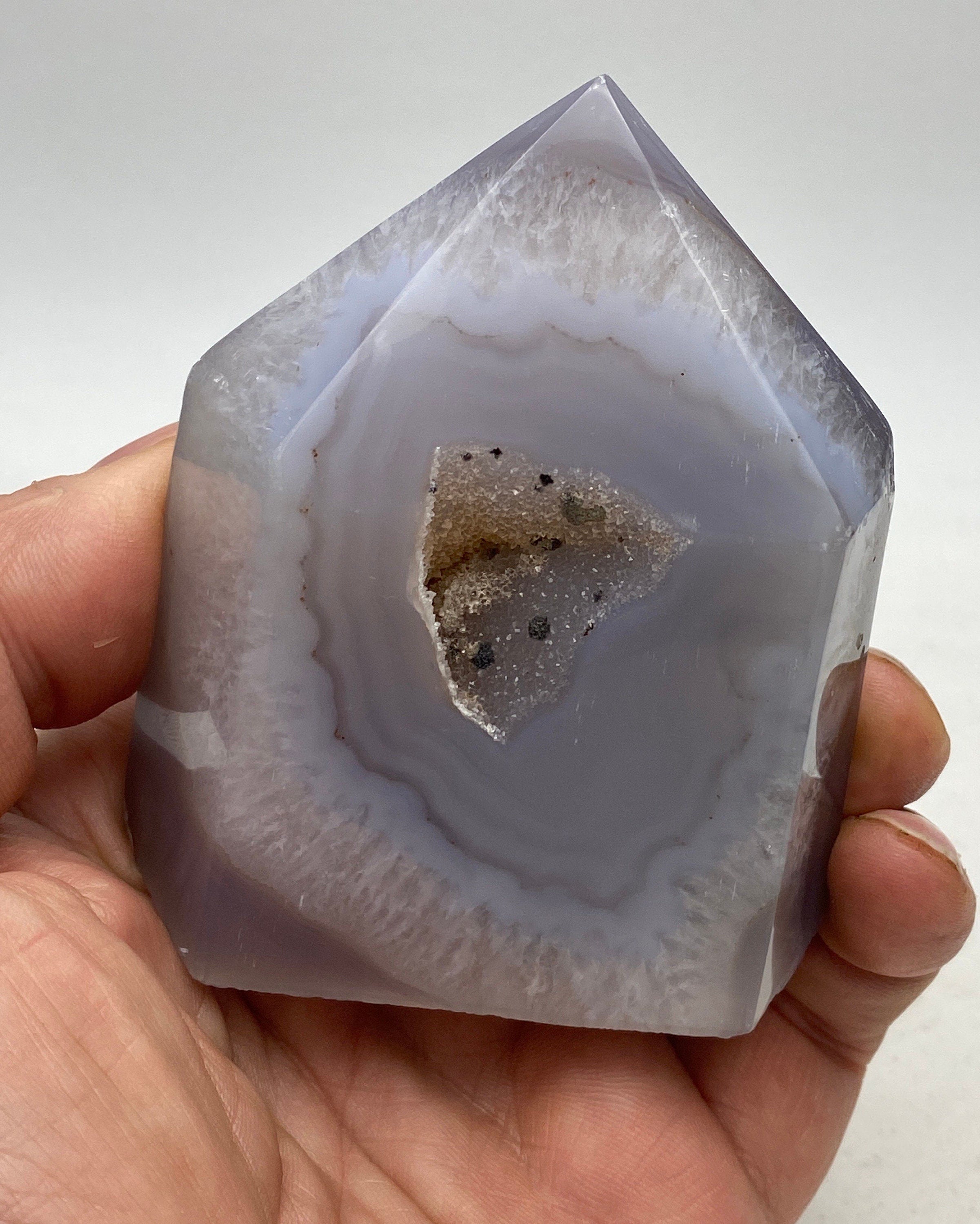 Agate geode obelisk