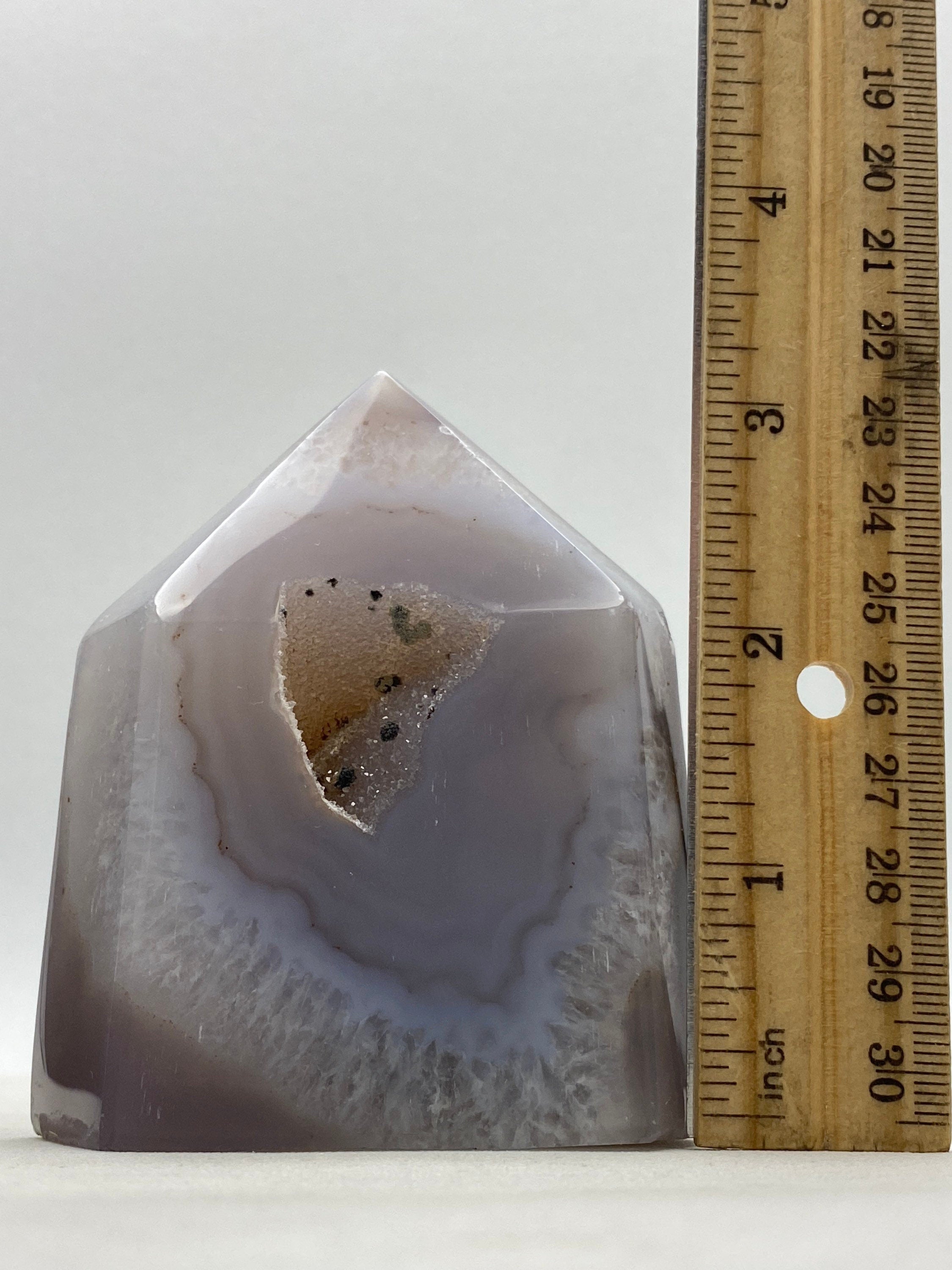 Agate geode obelisk